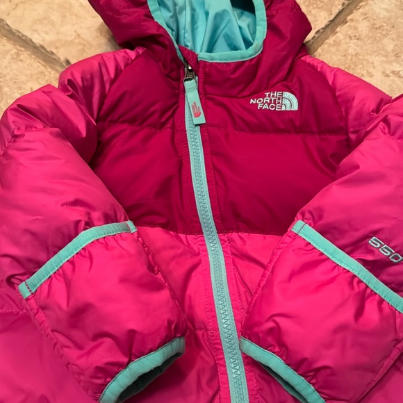 Pink North Face one-piece/bunting - Picture 4 of 5